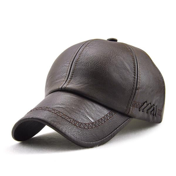 Edison - Casual leather baseball cap