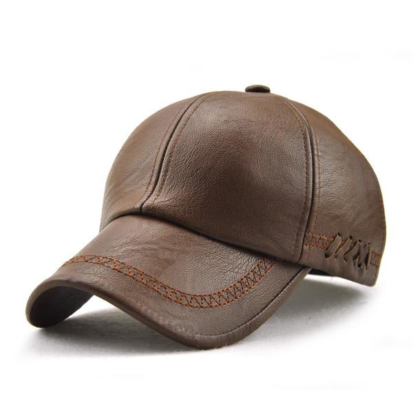 Edison - Casual leather baseball cap