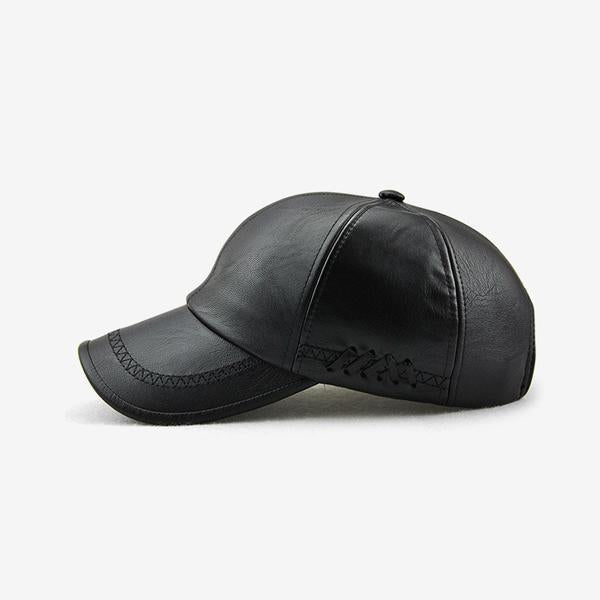Edison - Casual leather baseball cap