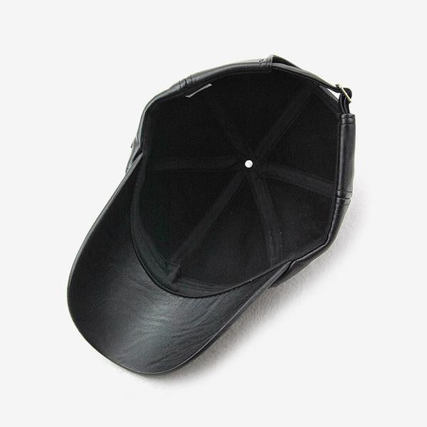 Edison - Casual leather baseball cap